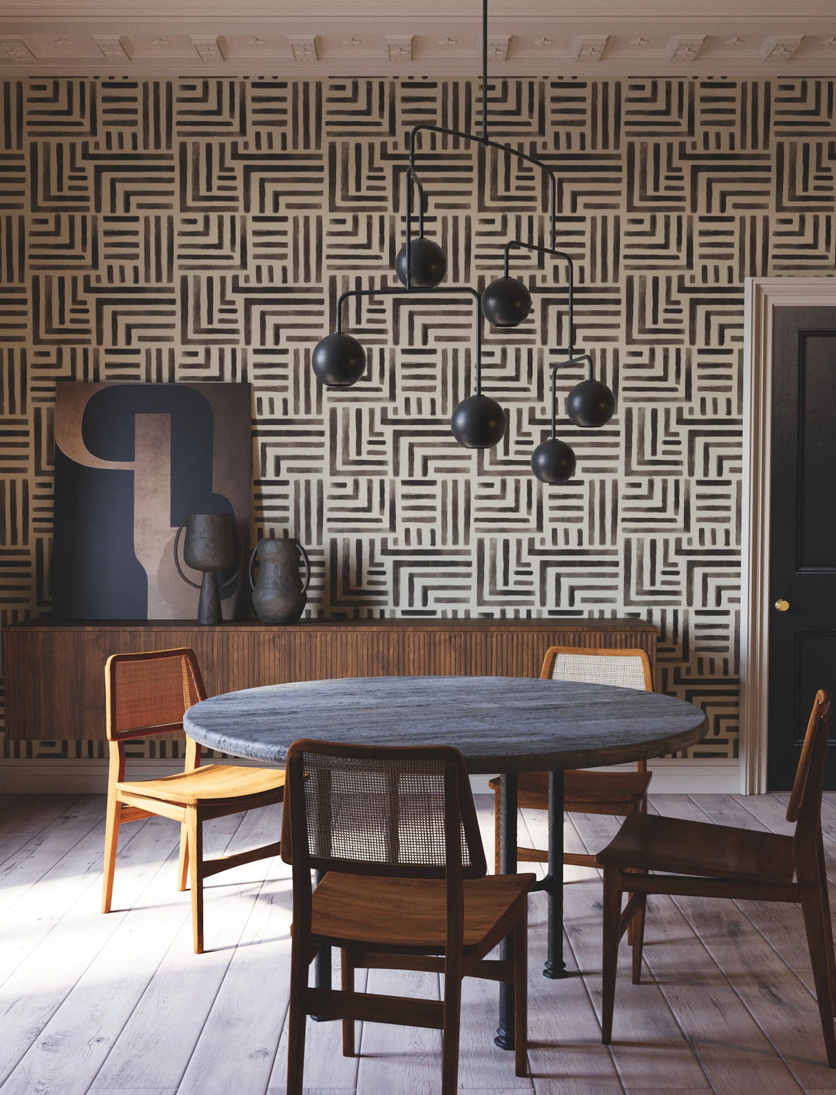 Painterly Labyrinth Wallpaper by Lemieux Et Cie Wallpaper