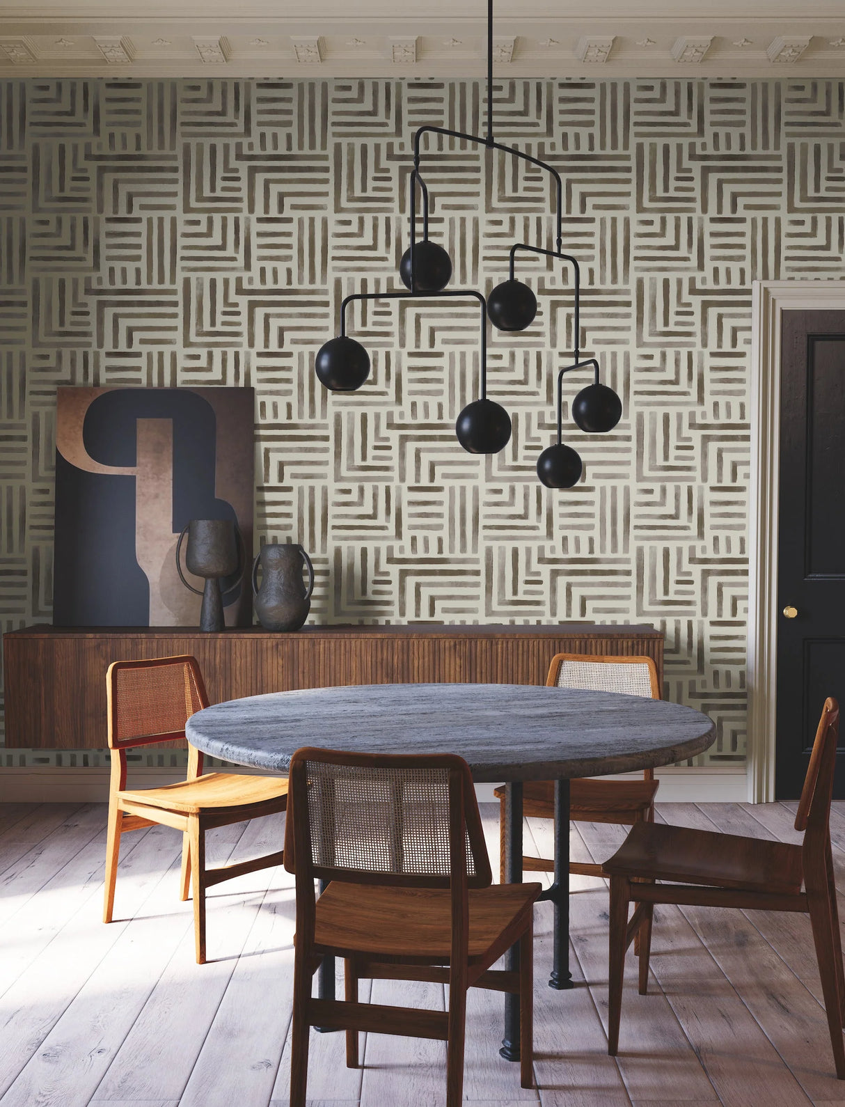 Painterly Labyrinth Wallpaper by Lemieux Et Cie Wallpaper