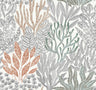 Coral Leaves Wallpaper by Toiles Resource Library