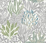 Coral Leaves Wallpaper by Toiles Resource Library