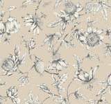 Passion Flower Toile Wallpaper by Toiles Resource Library