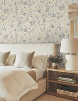 Passion Flower Toile Wallpaper by Toiles Resource Library