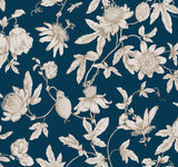 Passion Flower Toile Wallpaper by Toiles Resource Library