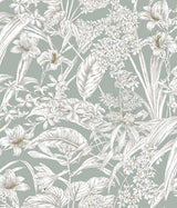 Orchid Conservatory Toile Wallpaper by Toiles Resource Library