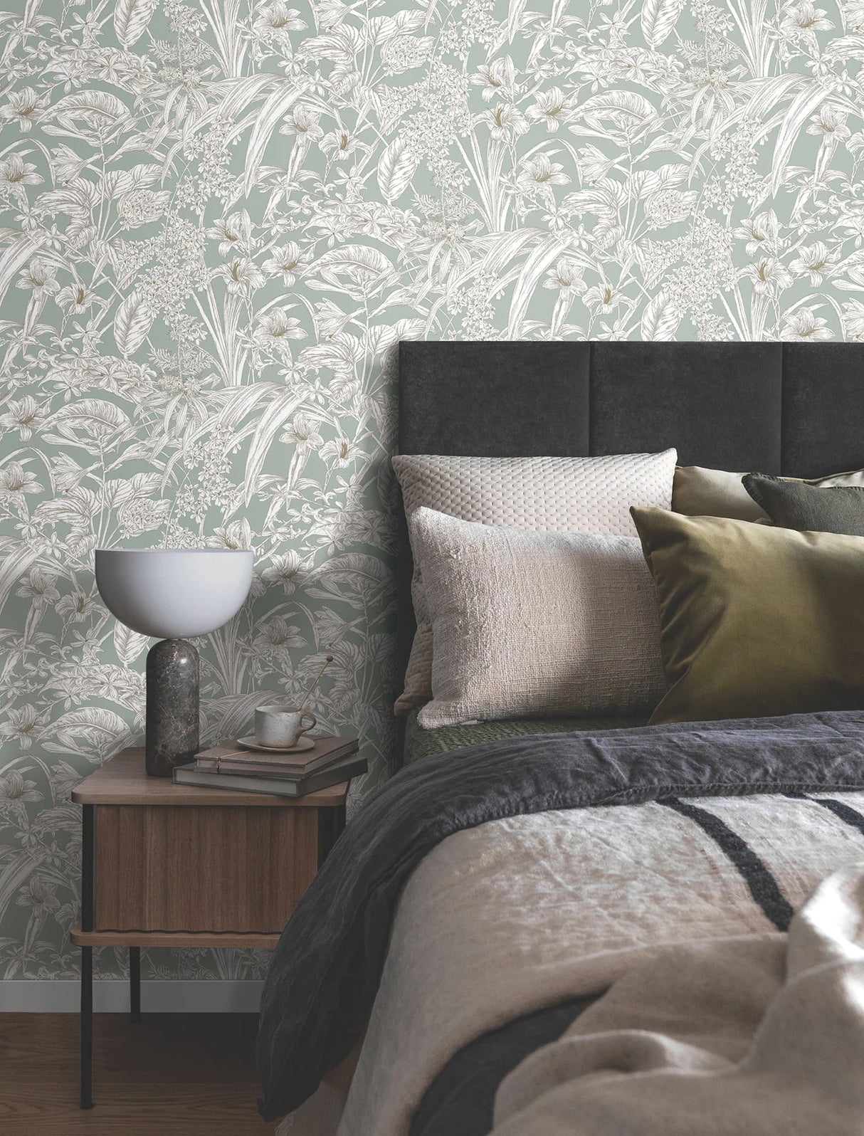 Orchid Conservatory Toile Wallpaper by Toiles Resource Library