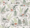 Mushroom Garden Toile Wallpaper by Toiles Resource Library