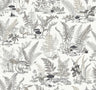 Mushroom Garden Toile Wallpaper by Toiles Resource Library
