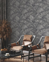Palm Cove Toile Wallpaper by Toiles Resource Library