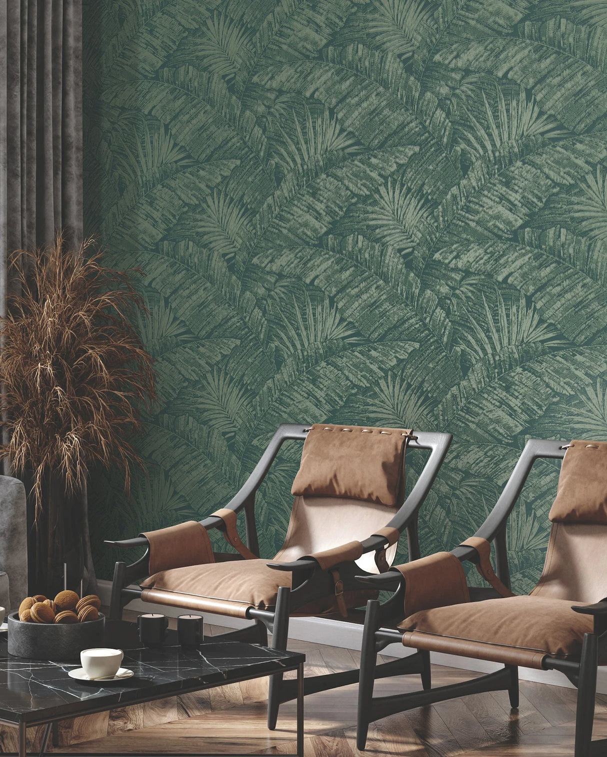 Palm Cove Toile Wallpaper by Toiles Resource Library