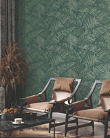 Palm Cove Toile Wallpaper by Toiles Resource Library