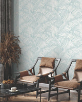 Palm Cove Toile Wallpaper by Toiles Resource Library