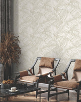 Palm Cove Toile Wallpaper by Toiles Resource Library
