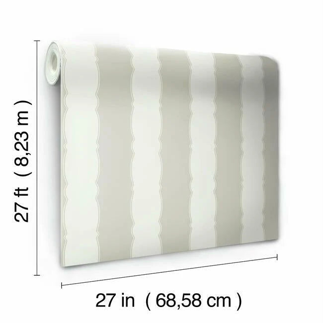 Scalloped Stripe Wallpaper by Grandmillennial Wallpaper