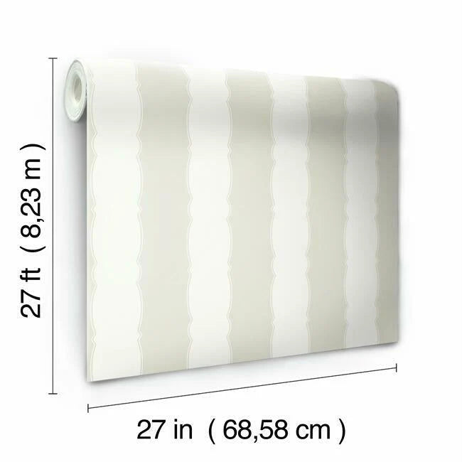 Scalloped Stripe Wallpaper by Grandmillennial Wallpaper