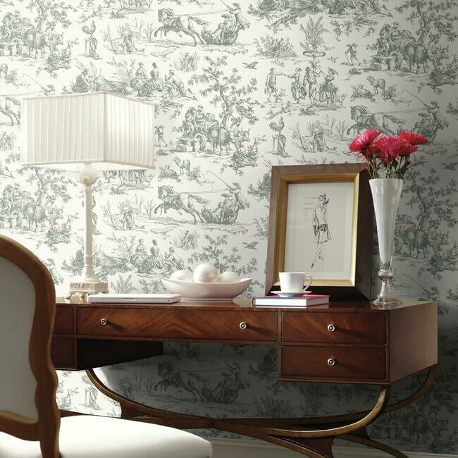 Seasons Toile Wallpaper by Grandmillennial Wallpaper