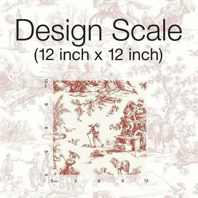 Seasons Toile Wallpaper by Grandmillennial Wallpaper