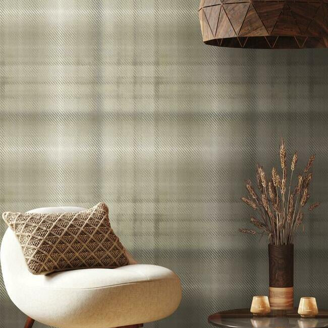 Sterling Plaid Wallpaper by Ronald Redding Wallpaper