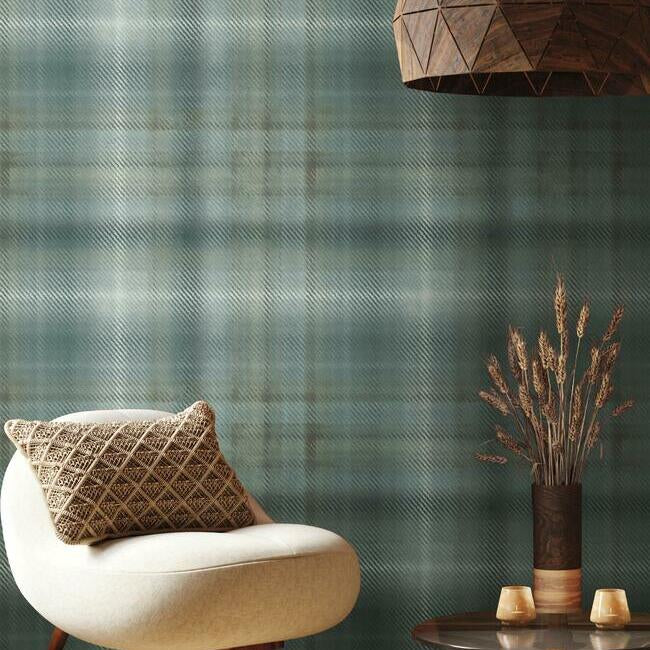 Sterling Plaid Wallpaper by Ronald Redding Wallpaper