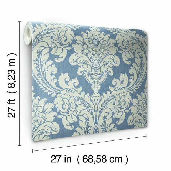 Tapestry Damask Wallpaper by Grandmillennial Wallpaper