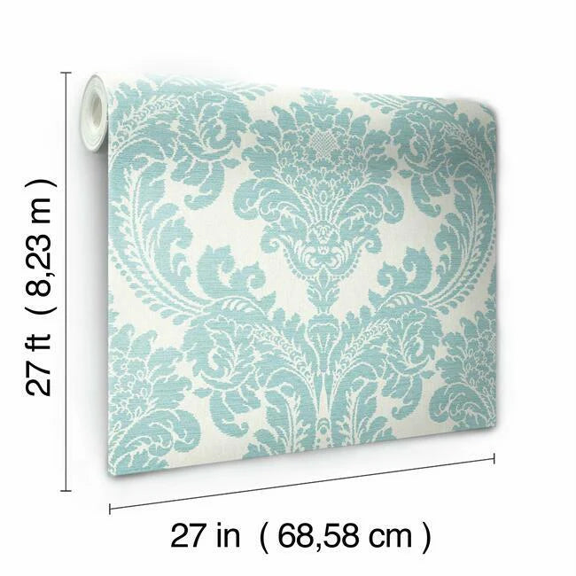 Tapestry Damask Wallpaper by Grandmillennial Wallpaper