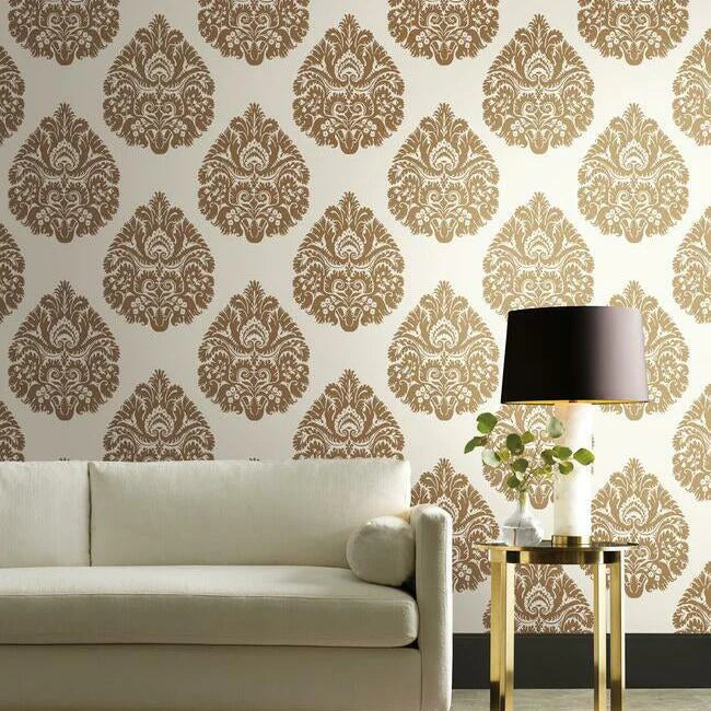 Teardrop Damask Wallpaper by Ronald Redding Wallpaper