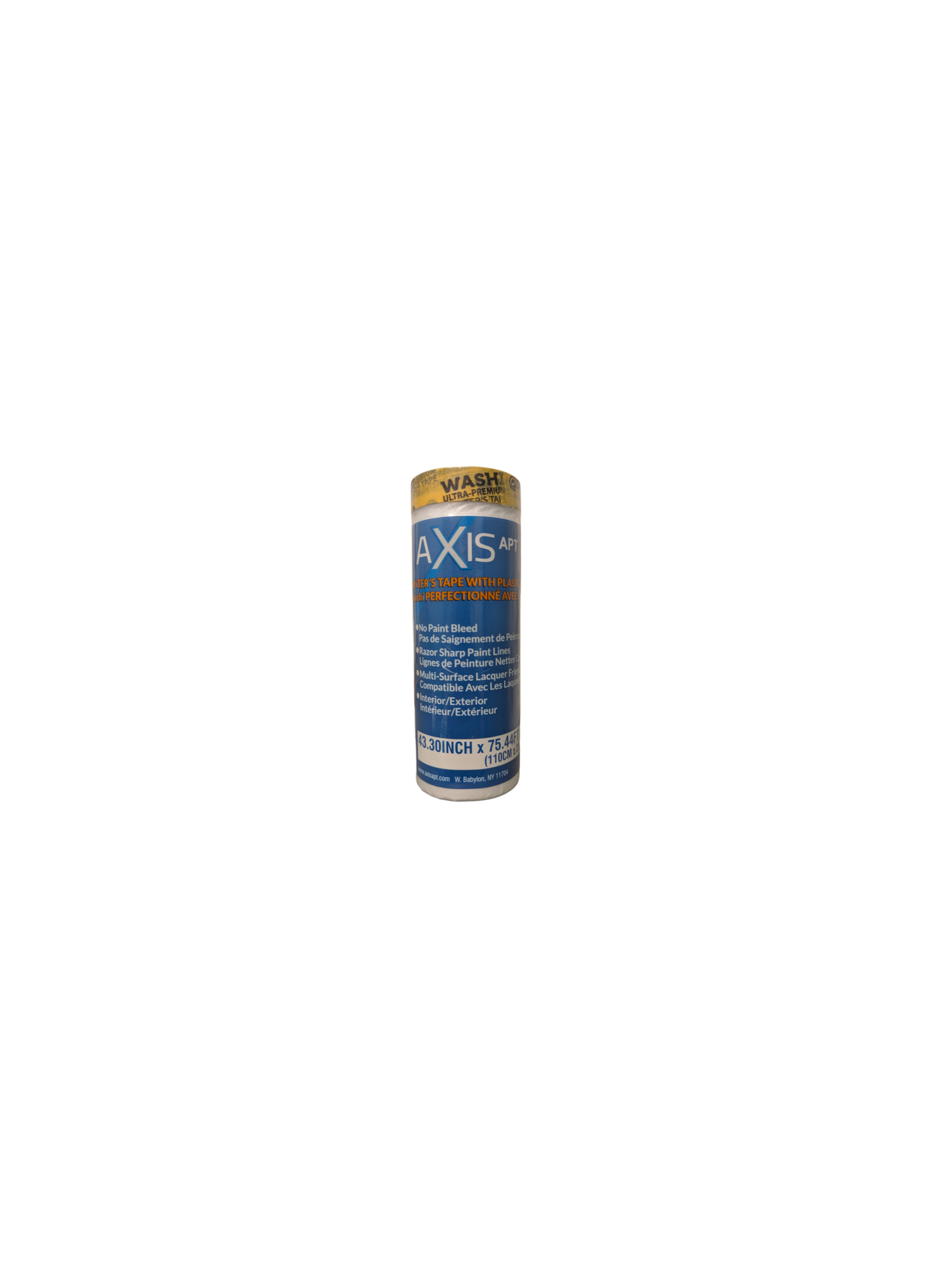 WASHI PAINTERS TAPE WITH PLASTIC DROP CLOTH 43.3inch