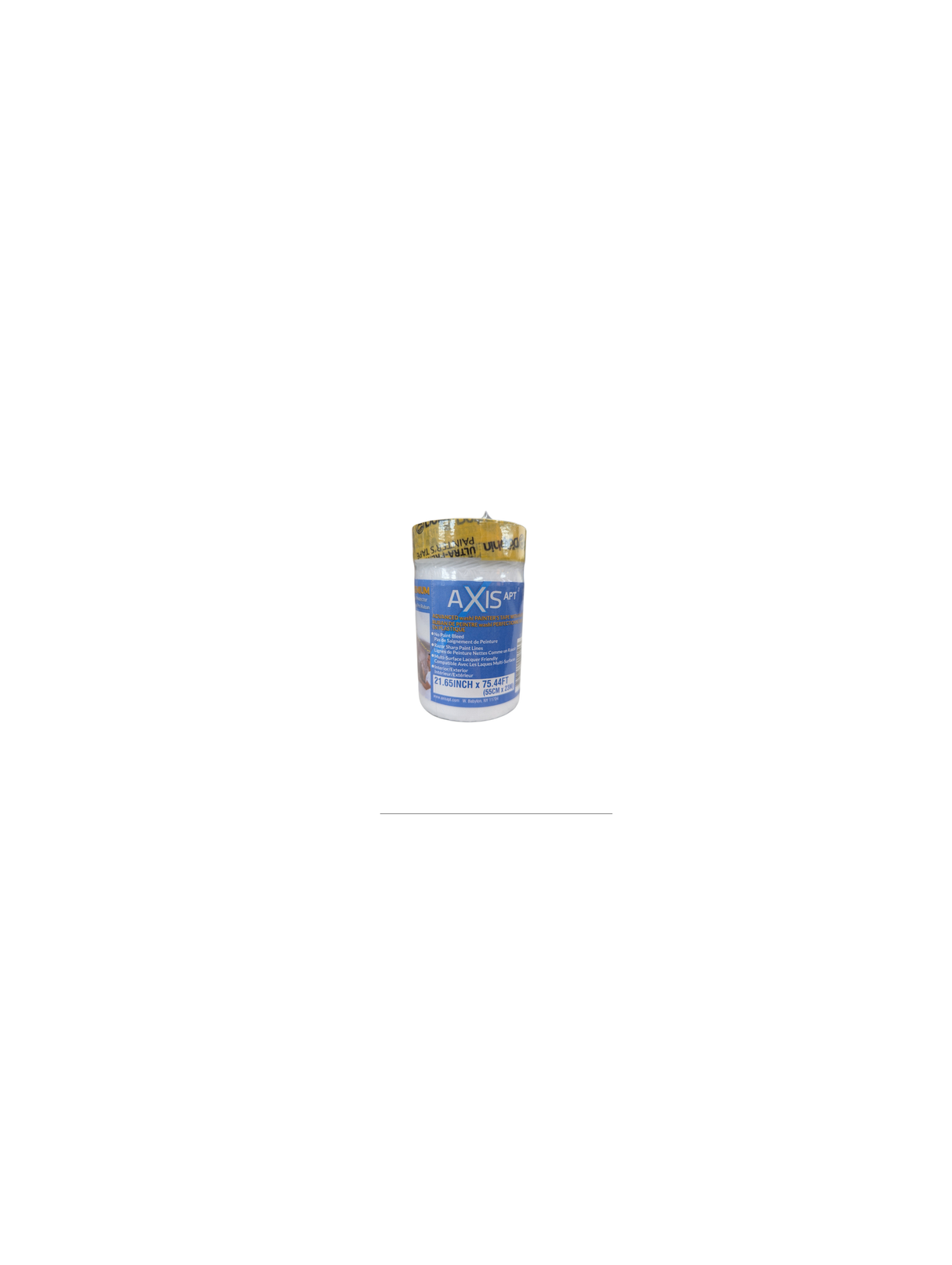 WASHI PAINTERS TAPE WITH PLASTIC DROP CLOTH 21.65inch