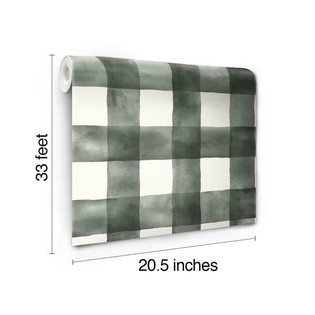 Watercolor Check Wallpaper by Magnolia Home Vol. 1