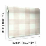 Watercolor Check Wallpaper by Magnolia Home Vol. 1