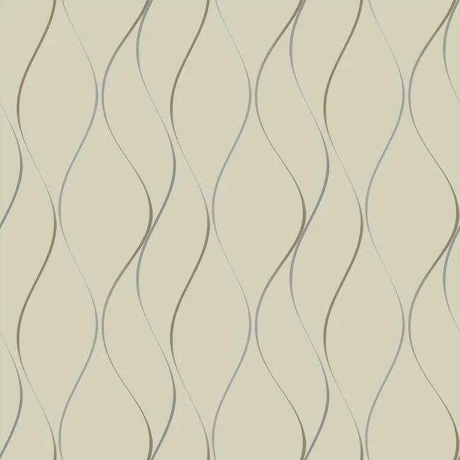 Wavy Stripe Wallpaper by Antonina Vella Wallpaper