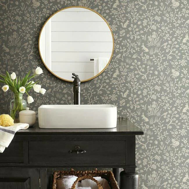 Fox & Hare Wallpaper by Magnolia Home Artful Prints + Patterns
