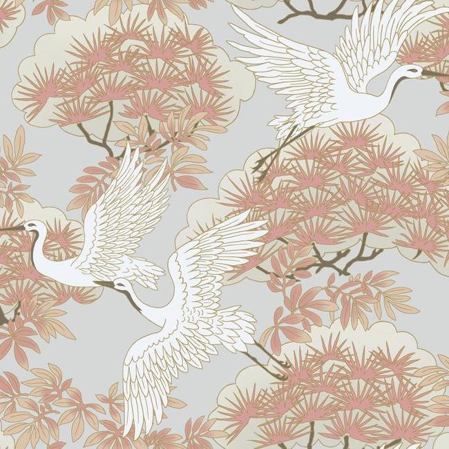 Sprig & Heron Wallpaper by Open Sheet