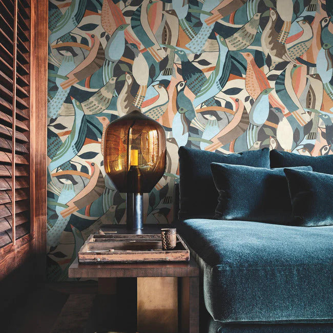 Fauvist Flock Wallpaper by Artistic Abstracts