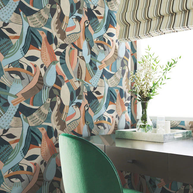 Fauvist Flock Wallpaper by Artistic Abstracts