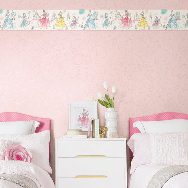 Disney Princess Pretty Elegant Wallpaper Border by Disney Kids Vol. 4
