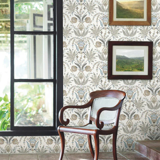Seaside Jacobean Wallpaper by Mediterranean