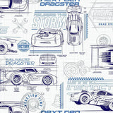 Disney and Pixar Cars Schematic Wallpaper by Disney Kids Vol. 4