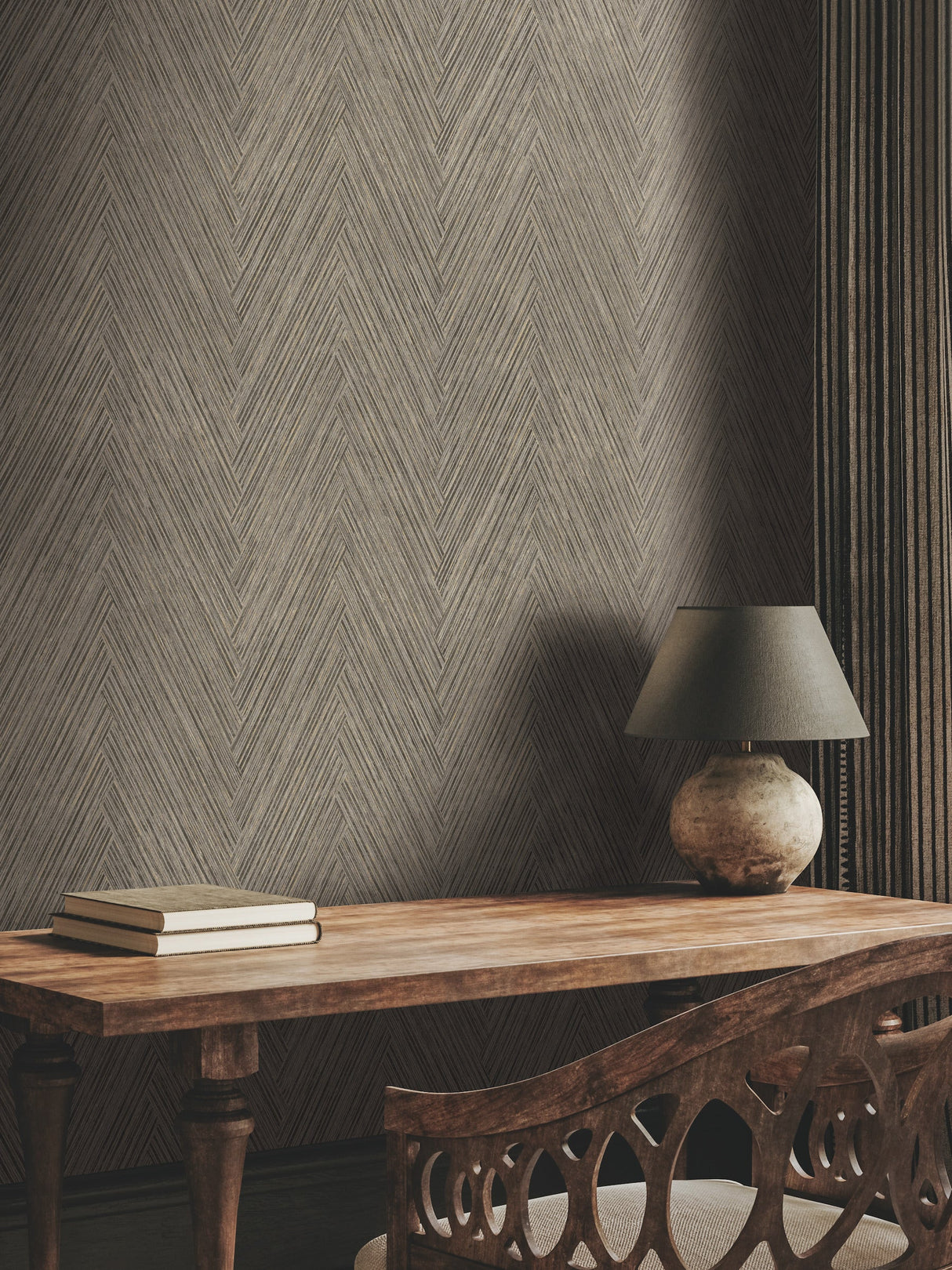 Thatched Chevron Wallpaper by Fomations