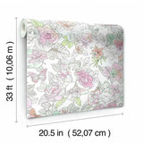 Disney Princess Royal Floral Wallpaper by Disney Kids Vol. 4