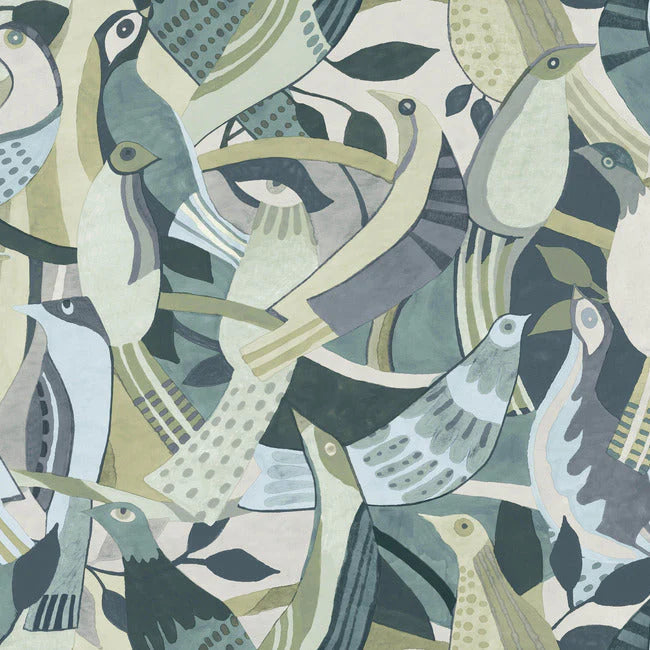 Fauvist Flock Wallpaper by Artistic Abstracts