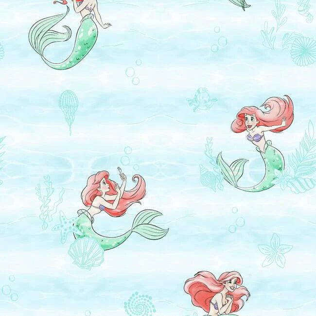 Disney The Little Mermaid Swim Wallpaper by Disney Kids Vol. 4