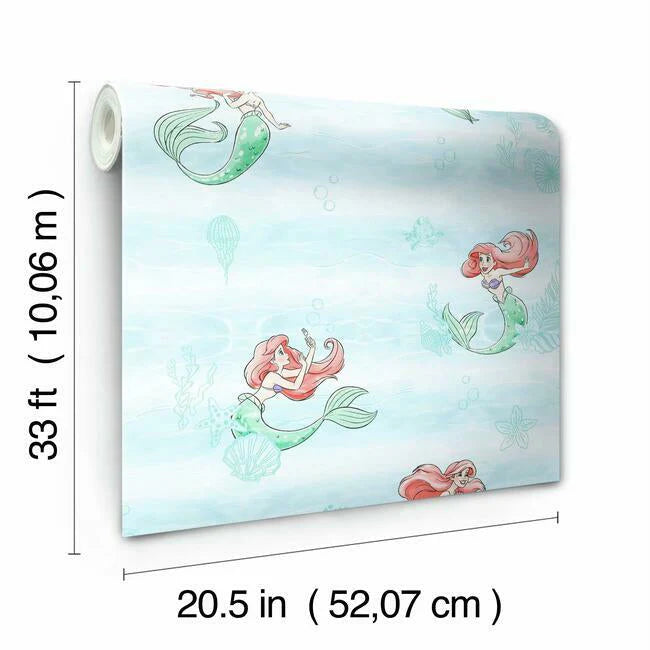 Disney The Little Mermaid Swim Wallpaper by Disney Kids Vol. 4