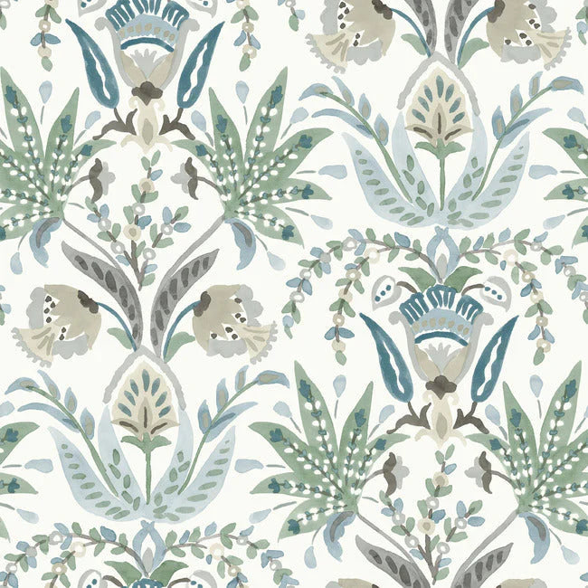 Seaside Jacobean Wallpaper by Mediterranean