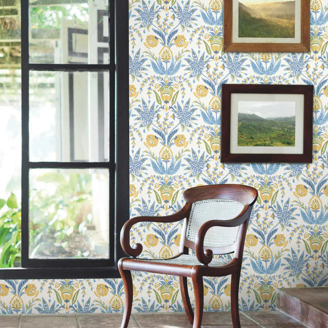 Seaside Jacobean Wallpaper by Mediterranean